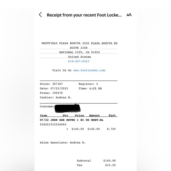 Jordan 1 Retro OG ‘UNC Toe’ - Picture 2 of 2